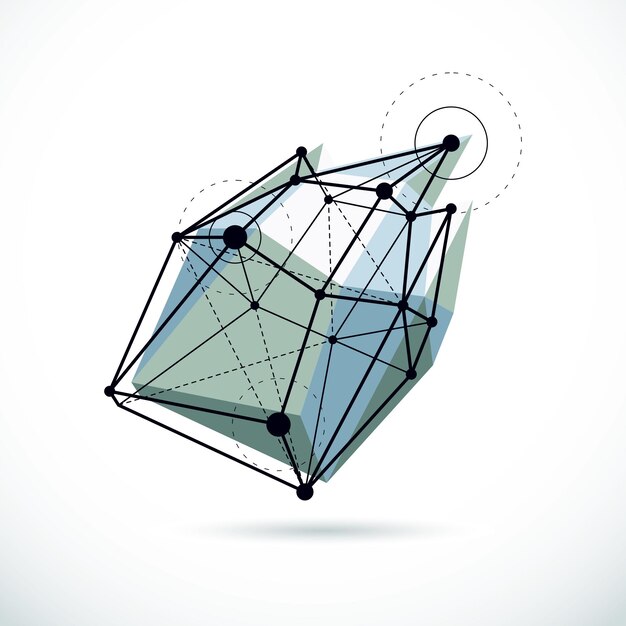 Abstrakter Vektorhintergrund, isometrische dimensionale Form. Abstrakte Illustration der Innovationstechnologien.
