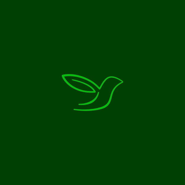 Abstrakter vogel-blatt-symbol-logo-design-vektor