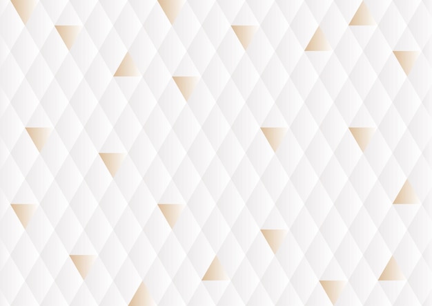 Abstrakter weißer und goldener geometrischer hintergrund