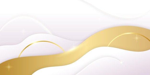 Abstrakter weißer und goldener Hintergrund mit Goldfäden, Wellen und Linien. Design für Grußkarten, Menüs, Social-Media-Vorlagen, Broschüren, Cover, Visitenkarten und Präsentationsdesign.