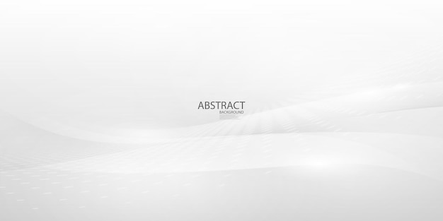 Abstrakter weißer und grauer Hintergrund Modernes Halbtonwellen-Hintergrund-Design