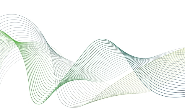 Abstrakter weißer und grüner luxushintergrund mit welle.