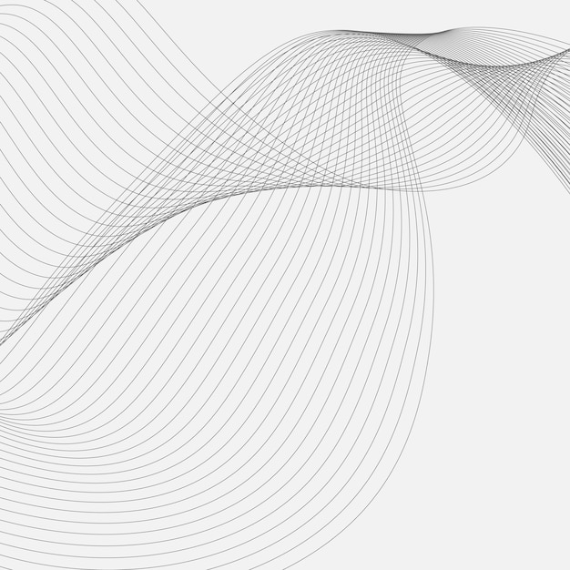 Abstrakter wellenartiger Hintergrund, dynamischer Schallwellen, wellenartiges Muster, stilvolle Linienkunst und Web-Hintergrund