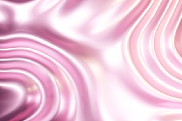 Vektor abstrakter wellenförmiger hintergrund des rosafarbenen flüssigen geschmolzenen metalls mit reflexionen