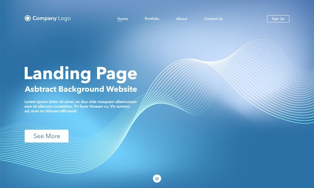 Abstrakter Wellenhintergrund Landing Page.