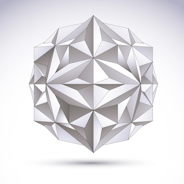 Abstraktes 3D-Origami-Polygonobjekt, vektorgeometrisches Gestaltungselement, klare Folge 8.