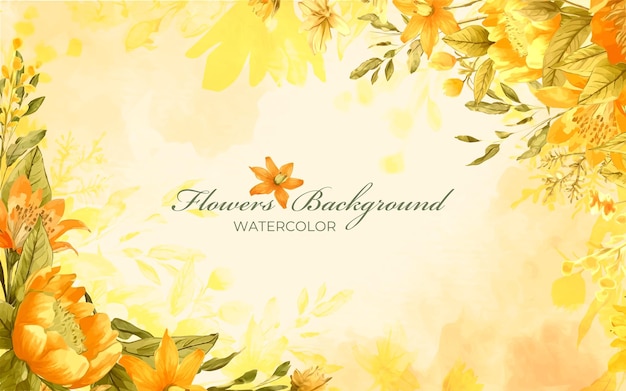 Vektor abstraktes aquarell mit blumigem hintergrund