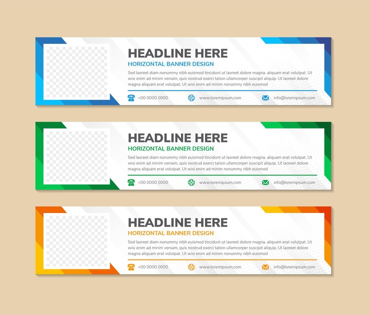 abstraktes Banner-Template-Design Verwenden Sie hier eine Überschrift als Überschrift. Horizontales Layout