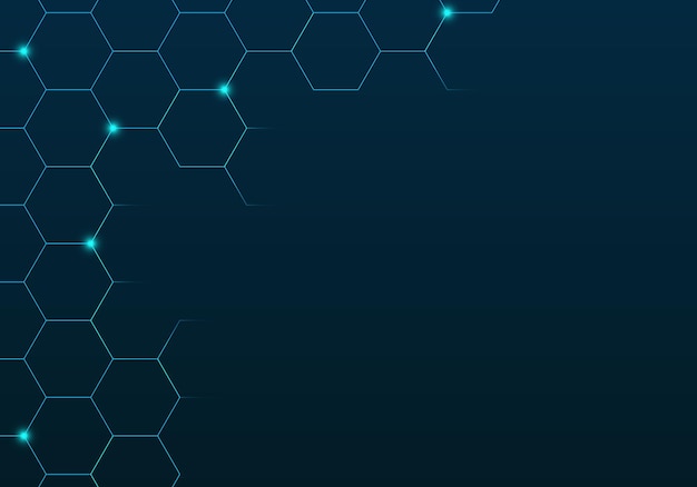 Abstraktes blaues Sechseck zeichnet Hintergrund. Vektor-Illustration. Abstrakter Hintergrund.