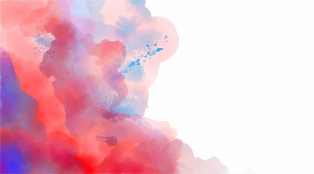 Abstraktes blaues und rotes Aquarell für Hintergrund