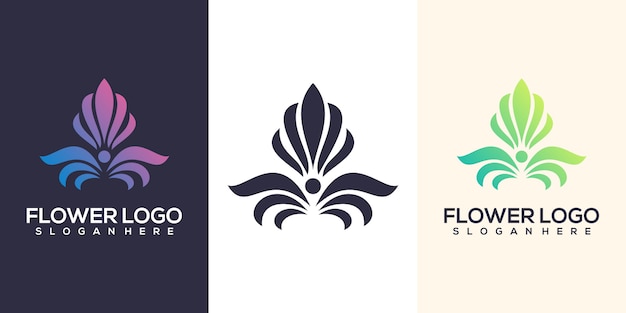 Abstraktes blumenlogodesign