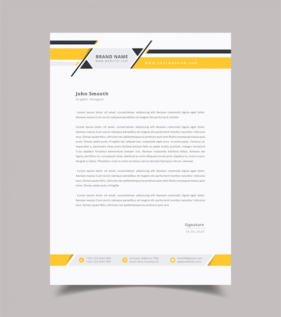 Abstraktes Briefkopfdesign