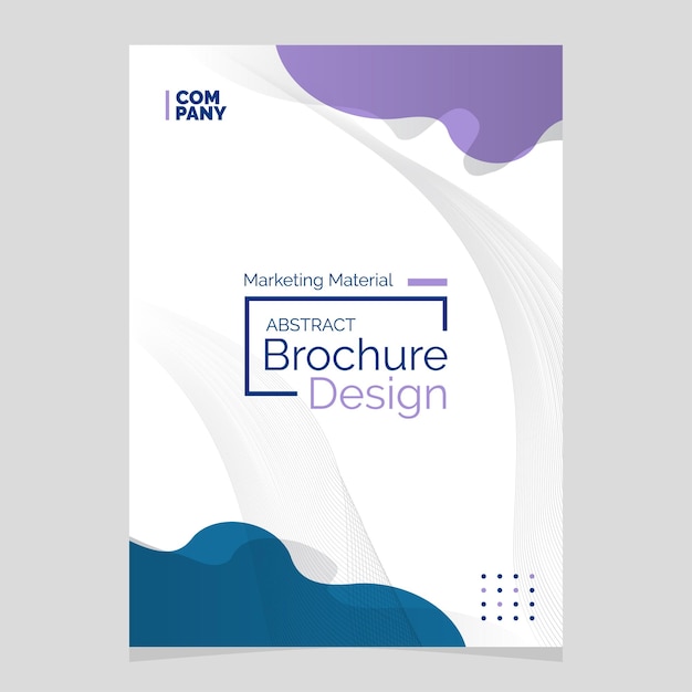 Abstraktes Broschürendesign flüssige Form Blob Designelement Marketingmaterial
