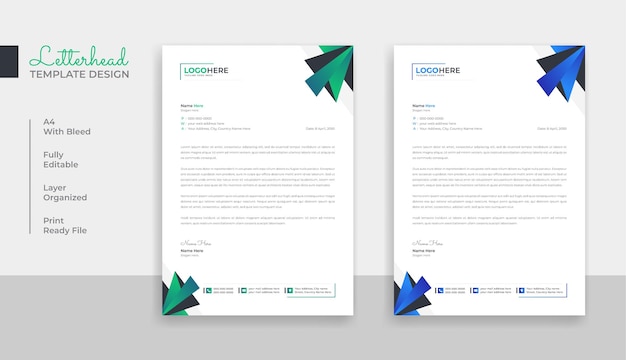 Abstraktes corporate-briefkopf-design-template-layout