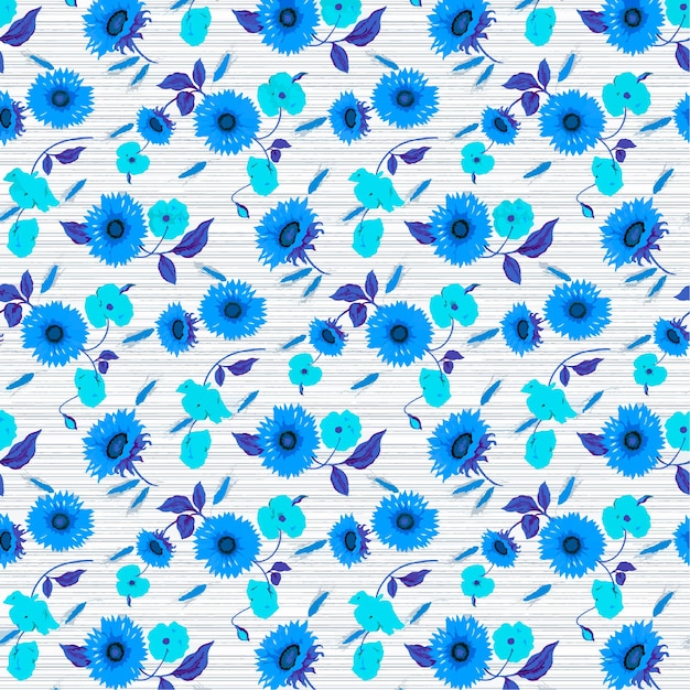 Abstraktes Design strukturierter Blumen, bereit für Textildrucke