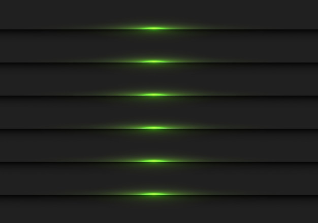Abstraktes dunkelgrünes licht auf schwarzem metallfensterladenhintergrund.