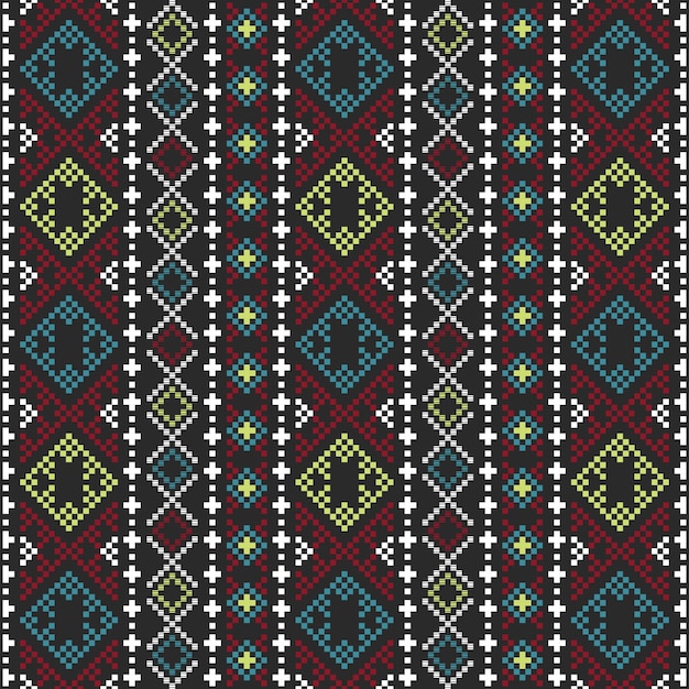 Vektor abstraktes ethnisches batik-tenun-muster 125