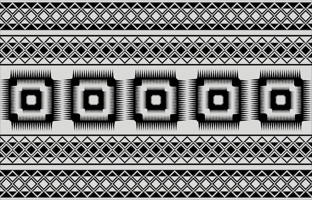 Abstraktes ethnisches geometrisches Musterdesign für Hintergrundteppichtapetenstoff oder Verpackung Vektorillustrationsstickereiart