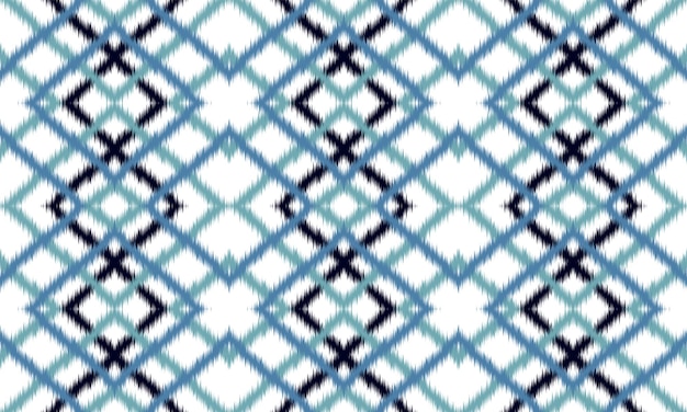 Vektor abstraktes ethnisches ikat-chevron-muster hintergrund teppichtapetekleidungverpackungbatikstoffvektorillustrationstickstil