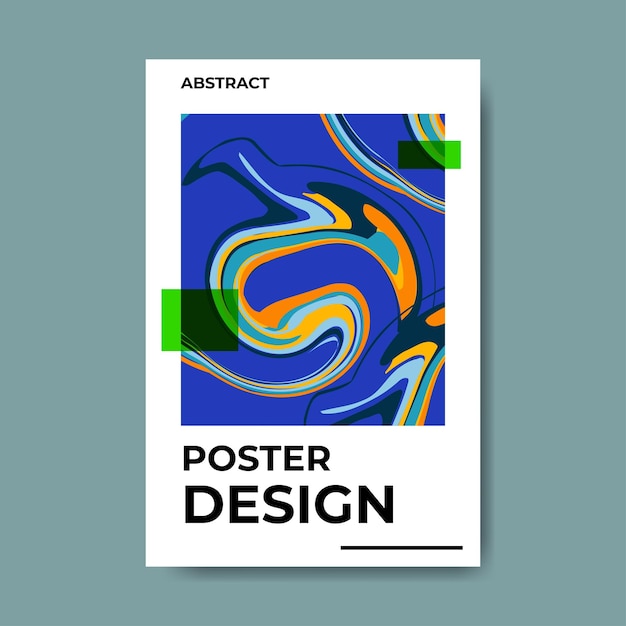 Abstraktes, farbenfrohes Poster-Design im modernen Stil