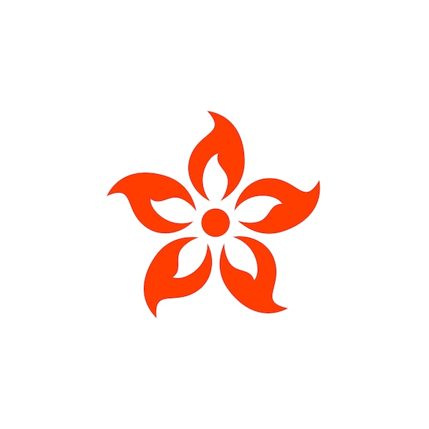 Vektor abstraktes feuer-blumen-logo