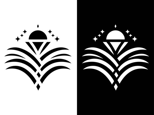 Vektor abstraktes flaches diamant-logo