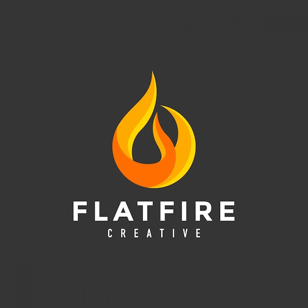 abstraktes Flammenfeuerlogo