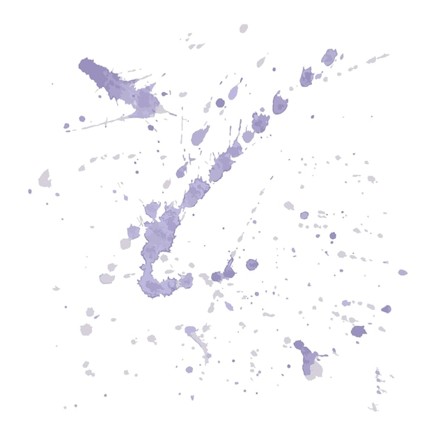 Vektor abstraktes flecken-lilac-splash-muster akwarell-handgezeichneter hintergrund