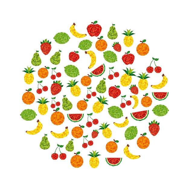 Abstraktes fruchtdesign, grafik der vektorillustration eps10