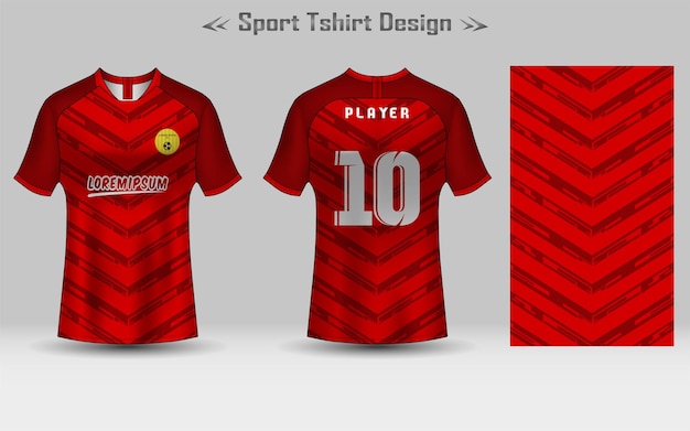 Vektor abstraktes fußball-jersey-mockup-vorlagen-sport-t-shirt-design