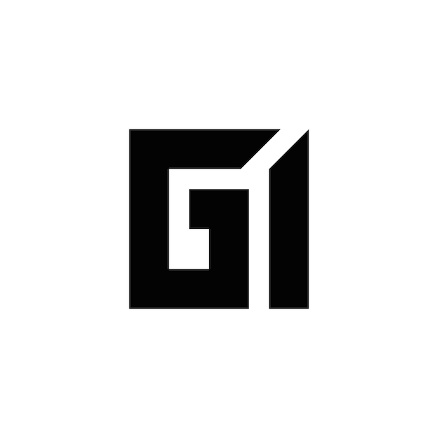 Abstraktes G- und I-Initialen-Monogramm-Logo-Design, Symbol für Unternehmen, Vorlage, einfach, elegant