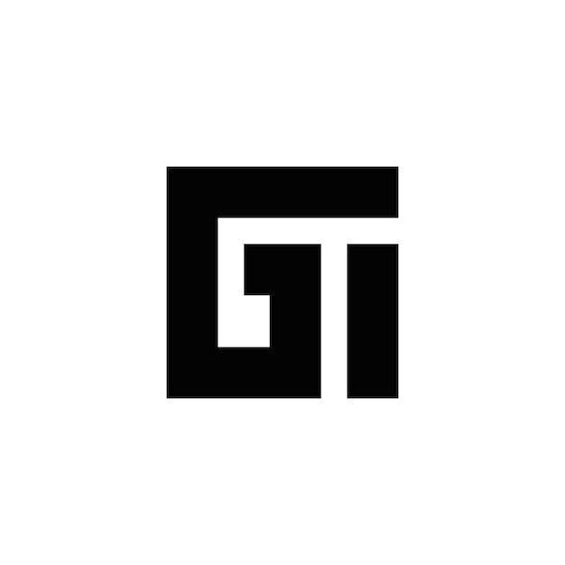 Abstraktes G- und I-Initialen-Monogramm-Logo-Design, Symbol für Unternehmen, Vorlage, einfach, elegant