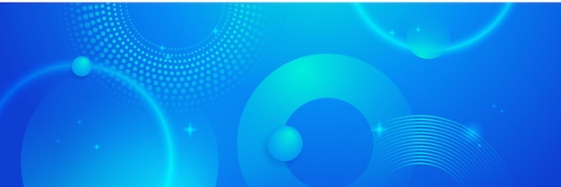 Abstraktes geometrisches blaues breites Hintergrundbanner-Layout-Design Geschäftspräsentationsbanner mit blauer geometrischer Form Blaues abstraktes Vektorlanges Banner Minimaler Hintergrund mit Kopierraum für Text