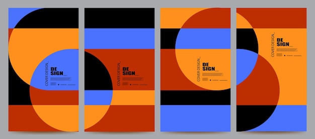 abstraktes geometrisches farbenfrohes Hintergrundset