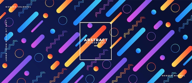 Abstraktes geometrisches Formenkompositionsbanner