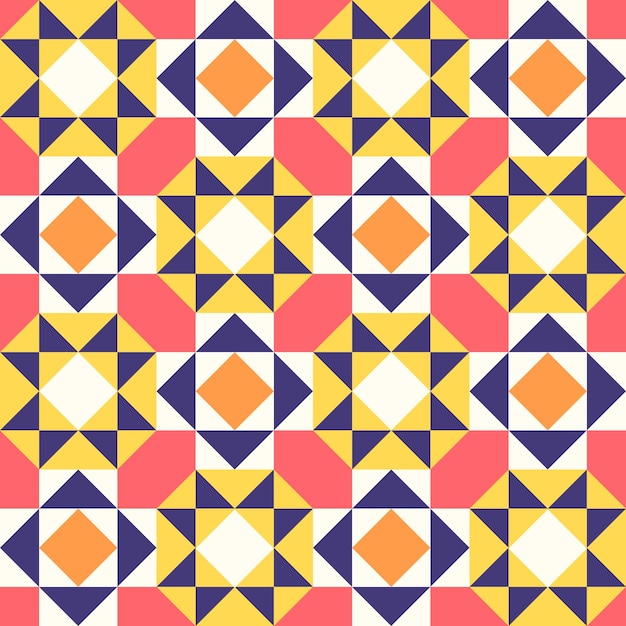 Abstraktes geometrisches Muster, inspiriert von Steppdecken
