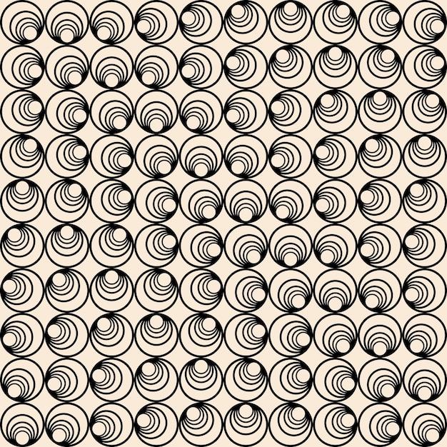 Abstraktes geometrisches Muster kompliziertes Ornament aus optischen Täuschungen Nahtloses Muster mit beigem Hintergrund