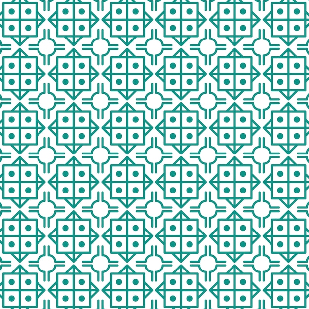 Abstraktes geometrisches nahtloses Muster mit Quadraten und Kreisen.