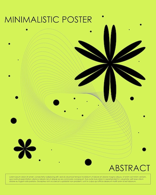 Vektor abstraktes geometrisches poster modische minimalistische karte retro-futuristische y2k bauhaus und minimalismus moderne geometrie einfache digitale grafik typografie kunstwerk farbiges ornament vektorillustration