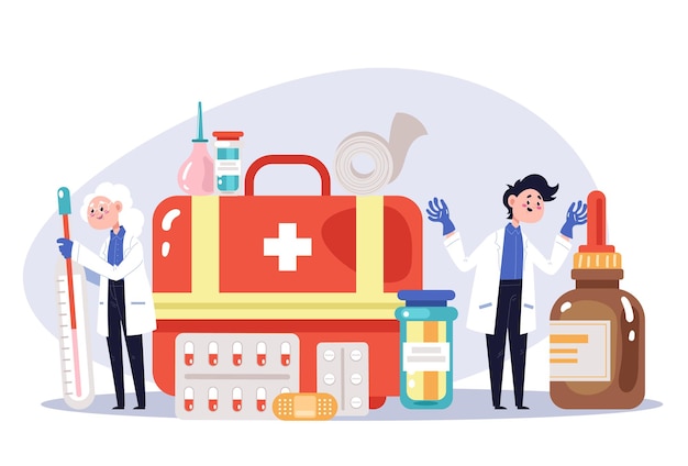 Abstraktes Gestaltungselement-Illustrationskonzept der Medizin