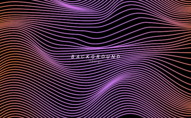 Abstraktes gewelltes lila Neon-Schallwellen-Futuristisches Hintergrunddesign