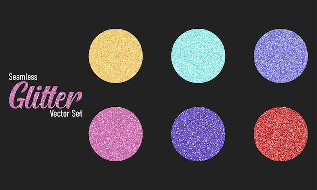 Abstraktes Glitter-Set mit funkelndem Hintergrund