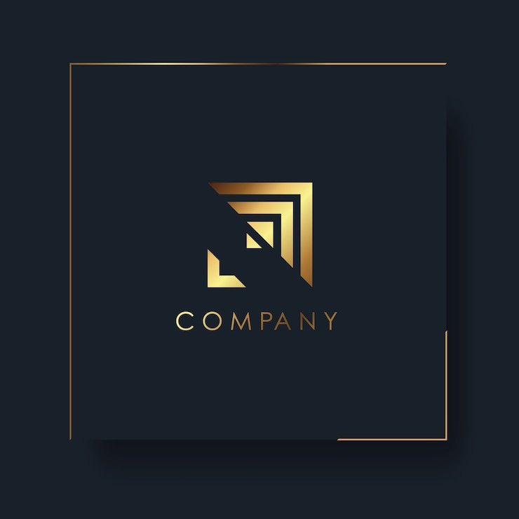 Vektor abstraktes goldenes geometrisches logo