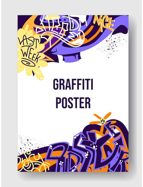 Vektor abstraktes graffiti-poster