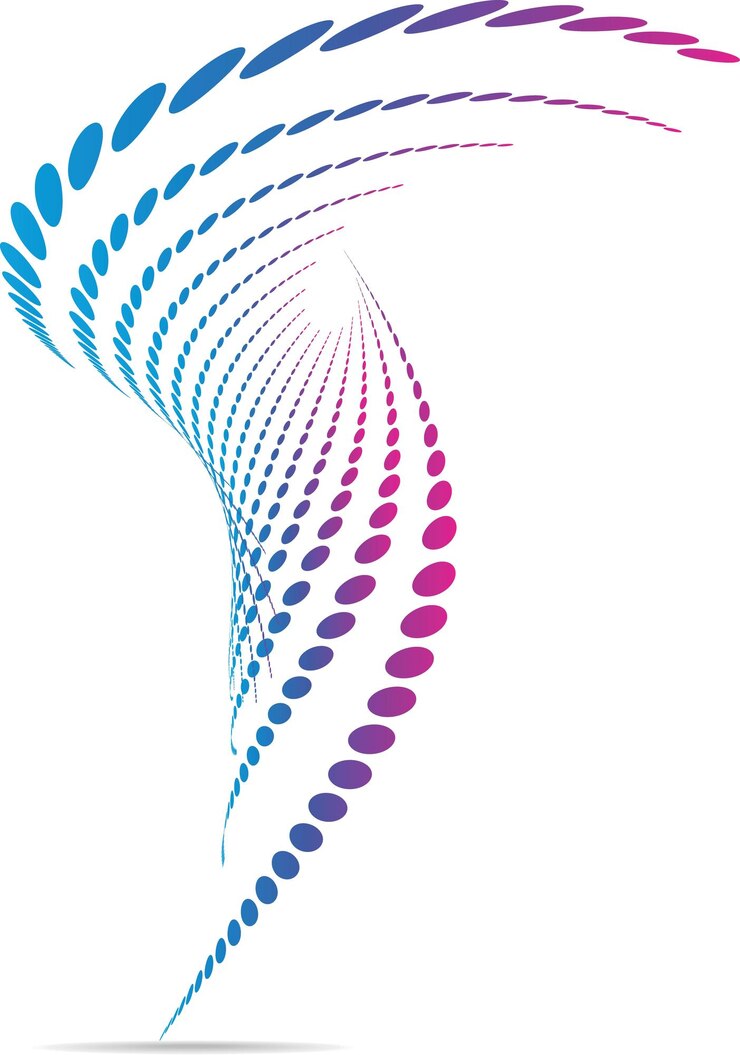 Vektor abstraktes grafisches element aus kleinen kreisen isoliert auf transparentem hintergrund
