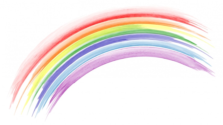 Abstraktes handgemaltes Regenbogenaquarell