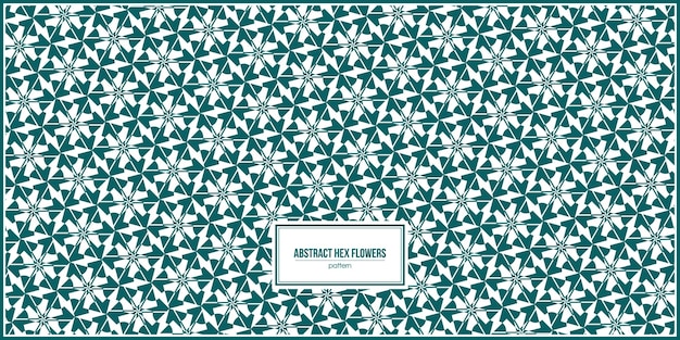 abstraktes Hex-Blumenmuster mit symmetrischer Form