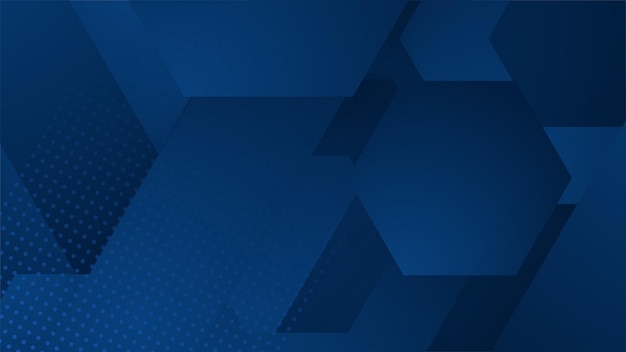 Abstraktes Hintergrunddesign mit blauen geometrischen Formen Moderner dunkelblauer Hintergrund Vektor abstrakte Grafikdesign-Bannermuster-Hintergrundvorlage