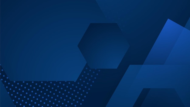 Abstraktes Hintergrunddesign mit blauen geometrischen Formen Moderner dunkelblauer Hintergrund Vektor abstrakte Grafikdesign-Bannermuster-Hintergrundvorlage