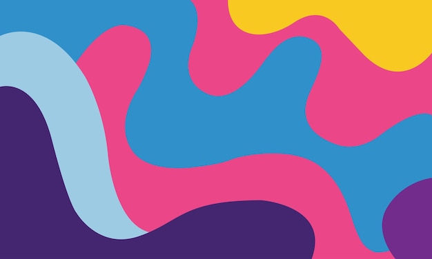 Abstraktes Hintergrunddesign Wellen- und Flüssigkeitsstil Leuchtende Farben Vektor